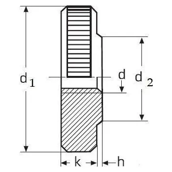 Matice matice M6 A2 NEREZ rýhovaná DIN 467