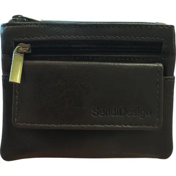 SENDI DESIGN SendiDesign kožená klíčenka tmavě hnědá T-742 tmavě hnědá