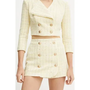 Dámská sukně Sukně Elisabetta Franchi žlutá barva, mini, pouzdrová, GO11652E2 10X, vel. 40