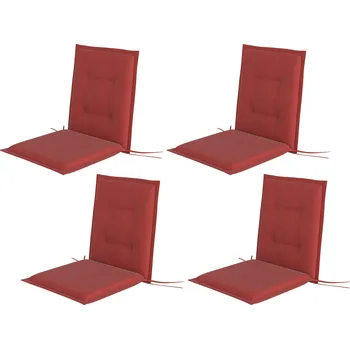 Podsedák OUTSUNNY Sada 4 sedáků na židle 108 x 50 x 5 cm vínová