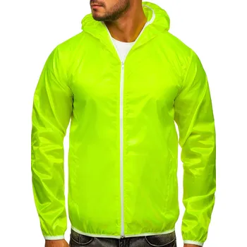 Pánská bunda Bolf Přechodová bunda s kapucí 5060 neonově žlutá S/M