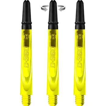 Příslušenství pro šipky Násadky Harrows Carbon 360 Yellow Medium