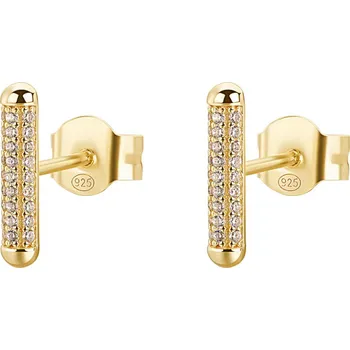 Náušnice Rosato Pozlacené náušnice s kubickými zirkony Tyčinky Bianca RZBI71 + 2 měsíce na vrácení zboží