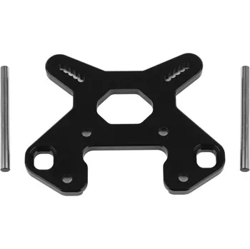 RC model RC8B4 přední černé hliníkové držáky/parohy V2 olejových tlumičů