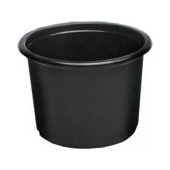 Jednorázové nádobí Miska na polévku PP černá 350 ml, 115 mm průměr, 50 ks