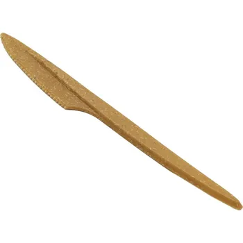 Jednorázové nádobí Nůž (WPC) EKO dřevo/plast, 18 cm, 100 ks