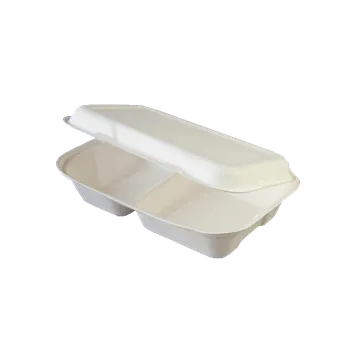 Jednorázové nádobí Menu box BIO cukrová třtina 2-dílný, 23 x 15,9 x 7,7 cm, 125 ks