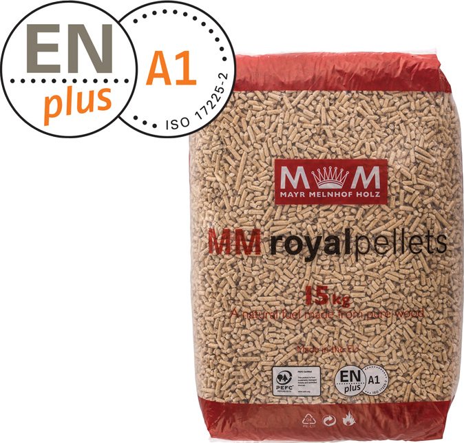 Pelety MM ROYAL - EN PLUS A1 Balení: Paleta 1050 kg