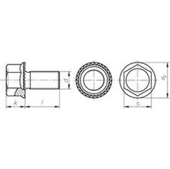 Šroub šroub M8x20 ZINEK cl.90 6hran + límec TENSILOCK