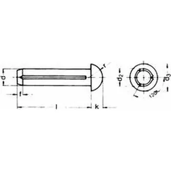 Hřebík hřeb rýhovaný 4.0x12 BEZ PÚ půlkulatá hlava DIN 1476