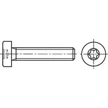 Šroub šroub M6x16 ZINEK 8.8 válcová hlava nízká TORX 30 ISO 14580/DIN 7984