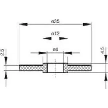 Střecha podložka 8x35 PVC gumová těsnící EPDM pro střešní krytinu V11
