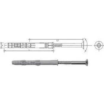 Vrut hmoždinka 8x160 RMT+rámová, vrut zápustná hlava, TORX 30