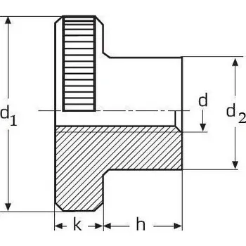 Matice matice M10 BEZ PÚ /4/ rýhovaná DIN 466