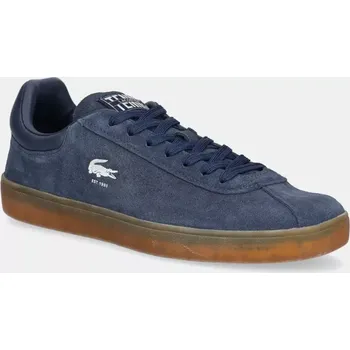 Pánské tenisky Semišové sneakers boty Lacoste BASESHOT tmavomodrá barva, 49SMA0133 59X, EUR 43