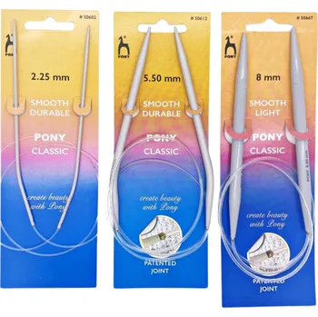 Galanterie Kruhové jehlice Pony Classic 100 cm Velikost jehlic: 5,5 mm