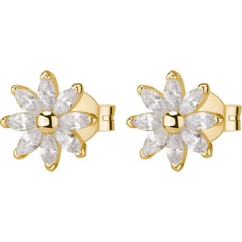 Náušnice Rosato Květinové pozlacené náušnice s kubickými zirkony Gaia RZGA74 + 2 měsíce na vrácení zboží