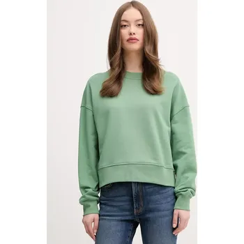 Dámská mikina Bavlněná mikina United Colors of Benetton dámská, zelená barva, s potiskem, 3UNID109A 77X, vel. M