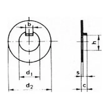 Matice podložka M20 pr. 20x36x1 BEZ PÚ pojistná vnitřní nos DIN 462