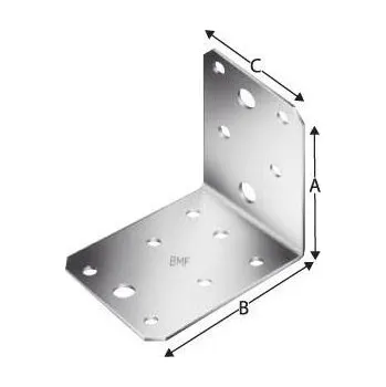 Tesařské kování úhelník 90x100x100 bez vlisu BV/Ú 05-23