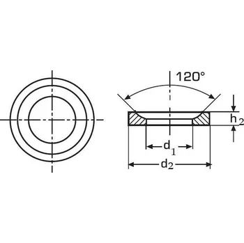 podložka podložka M12 pr. 14.2x24x5 A2 NEREZ kuželová pánvička DIN 6319D