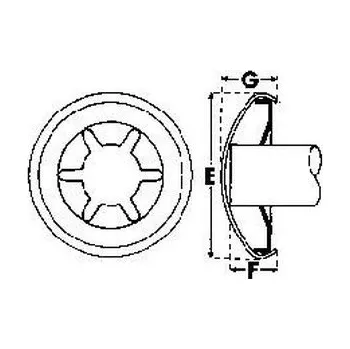 podložka podložka pr. 10x19.8x5.8 Fe-ocel StarLock+čepička kulatá lakovaná