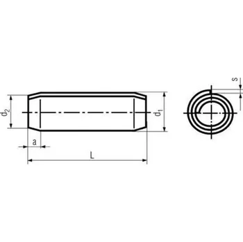Spojovací materiál kolík 8x20 BEZ PÚ spirálový DIN 7343