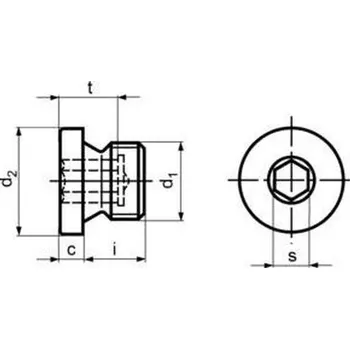 Fitinka zátka G 3/4" ZINEK 5.8 vypouštěcí DIN 908