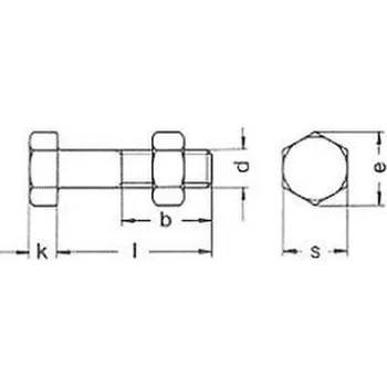 Šroub šroub M12x40 ŽÁROVÝ ZINEK 5.6 pro ocelové konstrukce DIN 7990