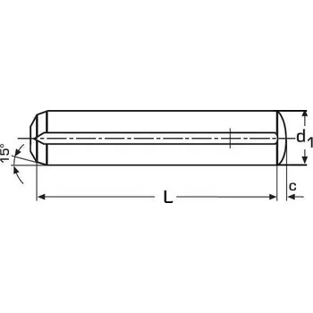 Šroub kolík 4x36 BEZ PÚ válcový rýhovaný DIN 1473