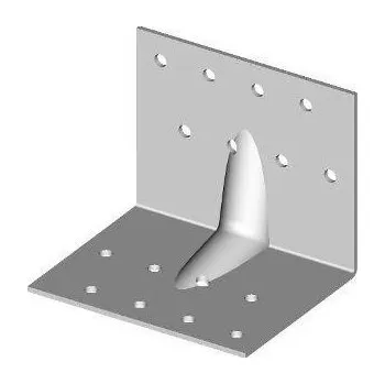 Tesařské kování úhelník 70x70x60 ZINEK s výztuhou BV/Ú 05-12/60