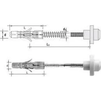 Hmoždinka hmoždinka upevnění umyvadel 8x100