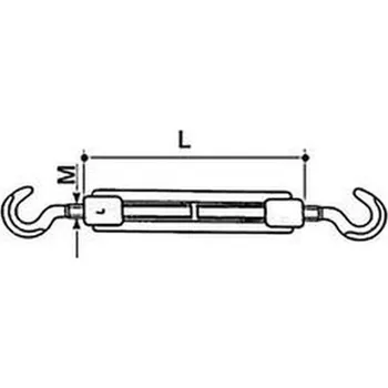 Šroub napínák M6 ZINEK S235JR hák+hák DIN 1480