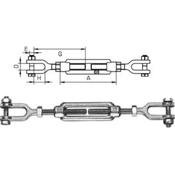 Matice napínák M12 ZINEK S235JR s vidlicemi DIN 1480
