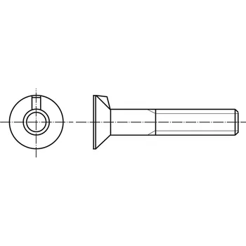 Šroub šroub M8x35 BEZ PÚ 4.6 zápustná hlava s nosem DIN 604