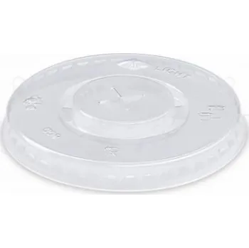 Jednorázové nádobí Víčko ploché pro papírové kelímky s krížovým otvorem, 80 mm průměr, 100 ks(W)