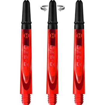 Příslušenství pro šipky Násadky Harrows Carbon 360 Red Medium