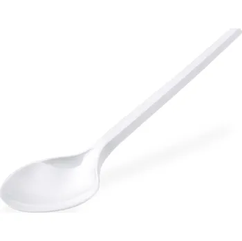 Jednorázové nádobí Lžíce PS bílá 17 cm, 100 ks