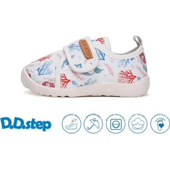 D.D. Step D.D.STEP BAREFOOT dětské textilní tenisky/papučky C086-51499 Sky Blue Velikost: 31