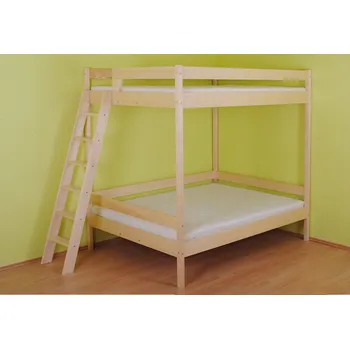 Postel Truhlářství Miroslav Šteker Čtyřlůžková patrová postel Jakub Varianta produktu: Základní varianta, Zvolte rozměr matrace (cm): 200 x 160, Umístění žebříku: vpravo