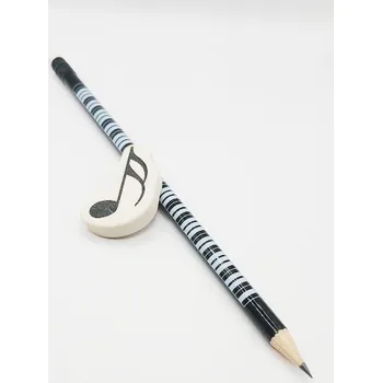 Malý dárkový balíček pro děti - černá tužka s klaviaturou a guma nota