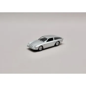 Plastikový model Lamborghini 4000 GT Flying Star II 1966 stříbrná metalíza1:43 Champion