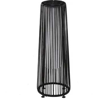 Stojací lampa OUTSUNNY Zahradní lampa solární se světelným senzorem 22 x 22 x 61 cm černá