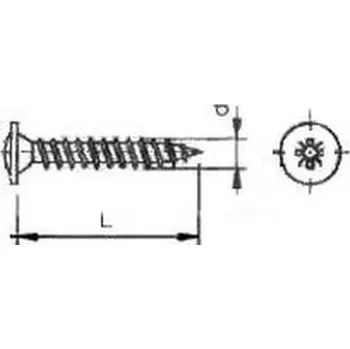 Vrut vrut univerzální 3.5x35 BÍLÝ ZINEK čočková hlava křížová drážka límec
