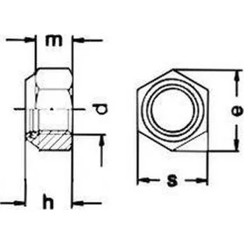 Spojovací materiál matice M14x1.5 ZINEK /10/ nízká pojistná s PA kroužkem DIN 985