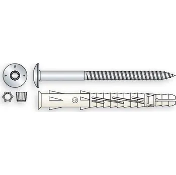 Vrut hmoždinka 10x200 zápustná hlava, multifunkční, vrut čočková hlava, TORX 40