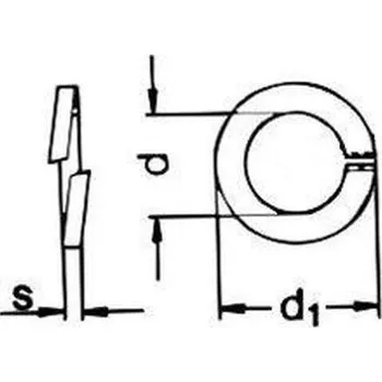 Matice podložka M6 pr. 6.1x9.9x1.6 1.4310 NEREZ pérová DIN 7980