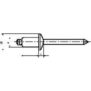 Nýt trhací nýt 3.2x8 VELKÁ HLAVA 9.5mm AL/ST