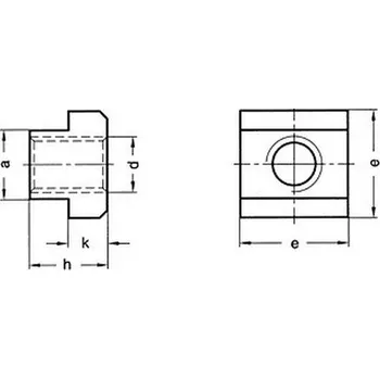 Matice matice M20x22x35 BEZ PÚ /10/ T-drážka DIN 508