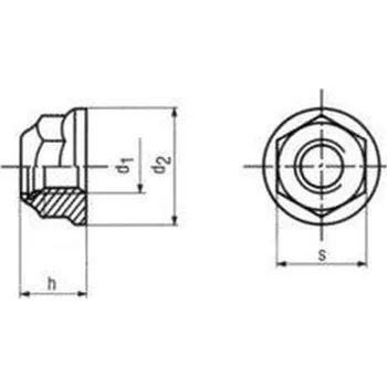 Matice matice M8 ZINEK /8/ pojistná+límec DIN 6926